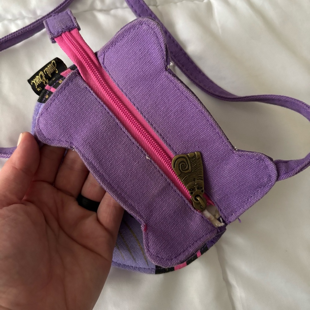Laurel Burch Purple and Pink Cat Face Bag - Picture 4 of 7